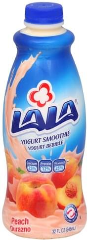 Lala Peach Yogurt Smoothie - 32 oz, Nutrition Information | Innit