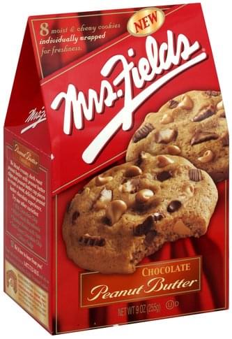 Mrs. Fields Peanut Butter, Chocolate Cookies - 9 oz, Nutrition ...