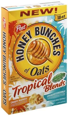 Honey Bunches Tropical Blends Cereal - 18 oz, Nutrition Information | Innit