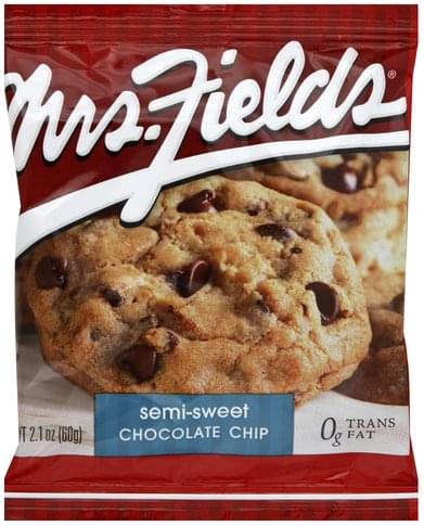 Mrs Fields Semi-Sweet Chocolate Chip Cookie - 2.1 oz, Nutrition ...