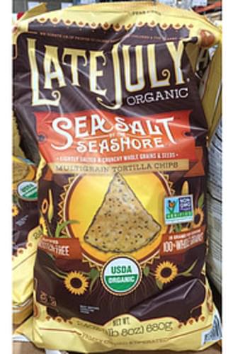 Late July Organic Sea Salt Multigrain Tortilla Chips - 28 g, Nutrition ...