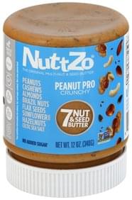 Nuttzo Peanut Pro Crunchy 7 Nut & Seed Butter - 12 Oz, Nutrition 