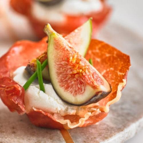 Crispy Prosciutto Cups with Goat Cheese & Fig Central Market Really