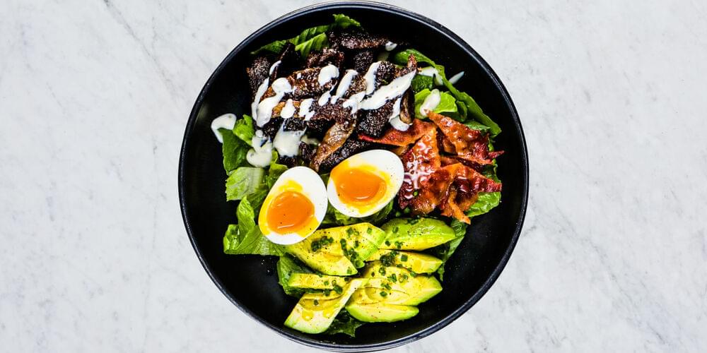 Steak Salad with Bacon, Egg, Avocado & Buttermilk Dressing (Keto Friendly) Joe V's Smart Shop